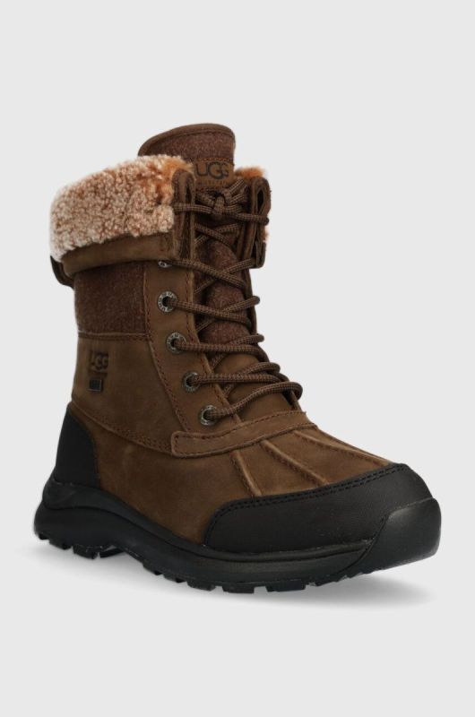 Замшеві кросівки UGG Adirondack Boot III Tipped жіночі колір коричневий на плоскому ходу злегка утеплена 1143845 фото 2
