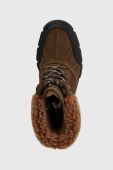 Черевики UGG Ashton Addie Tipped жіночі колір коричневий на платформі злегка утеплена 1143858 Черевики UGG Ashton Addie Tipped жіночі колір коричневий на платформі злегка утеплена 1143858