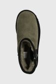 Замшеві чоботи UGG Classic Mini Zipper Tape Logo колір зелений 1144034