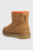Замшеві чоботи UGG Classic Mini Zipper Tape Logo колір коричневий 1144034