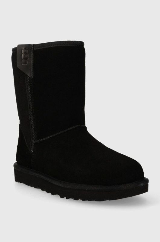 Замшеві чоботи UGG Classic Short Bailey Zip колір чорний 1144043 фото 2