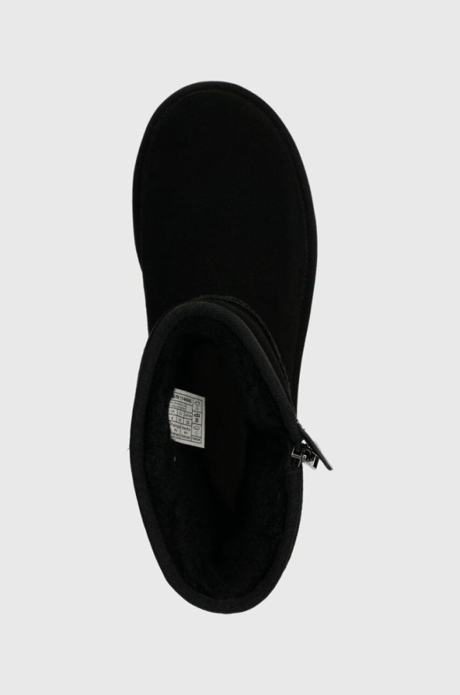 Замшеві чоботи UGG Classic Short Bailey Zip колір чорний 1144043 фото 4