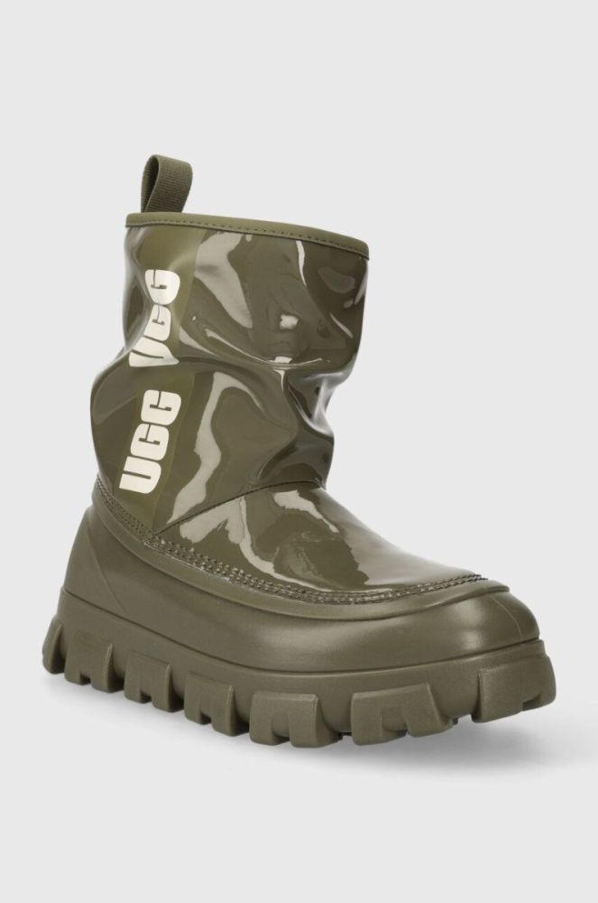 Зимові чоботи UGG Classic Brellah Mini жіночі колір зелений 1144059 фото 2