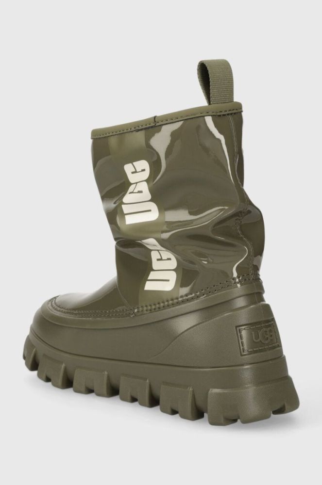 Зимові чоботи UGG Classic Brellah Mini жіночі колір зелений 1144059 фото 3