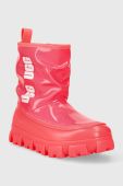 Зимові чоботи UGG Classic Brellah Mini жіночі колір рожевий 1144059