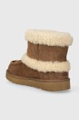 Замшеві чоботи UGG Ultra Mini Ugg Fluff колір коричневий 1145410