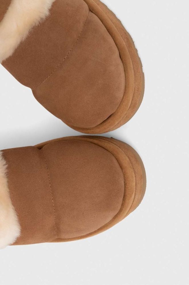 Замшеві чоботи UGG Classic Chillapeak Tall колір коричневий 1145990 (3640362) фото 4