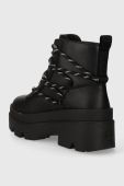 Шкіряні черевики UGG Brisbane Lace Up жіночі колір чорний на платформі 1149650 Шкіряні черевики UGG Brisbane Lace Up жіночі колір чорний на платформі 1149650