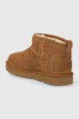 Замшеві чоботи UGG W Classic Ultra Mini Bling колір коричневий 1153777