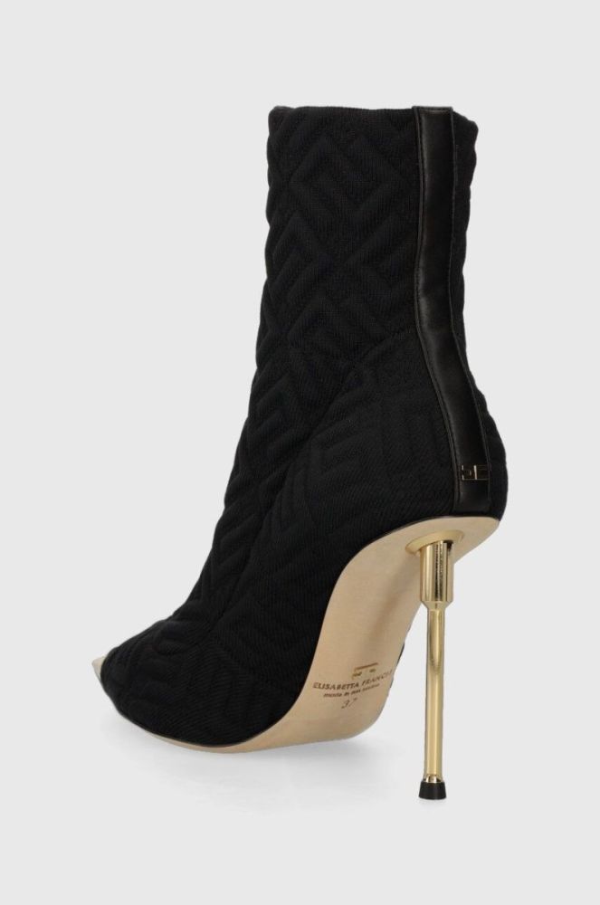 Черевики Elisabetta Franchi жіночі колір чорний на шпильці SA34L36E2 фото 3