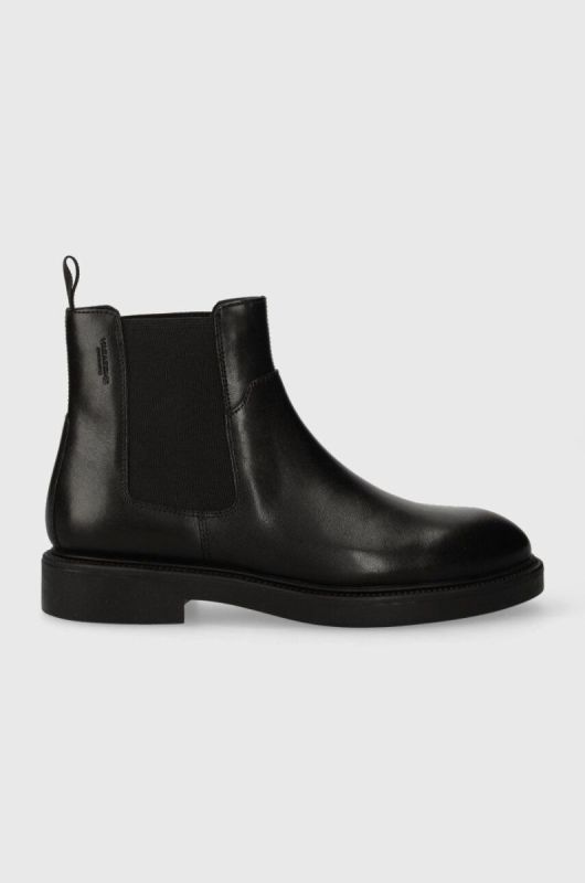 Шкіряні черевики Vagabond Shoemakers ALEX W жіночі колір чорний на плоскому ходу 5648.101.20