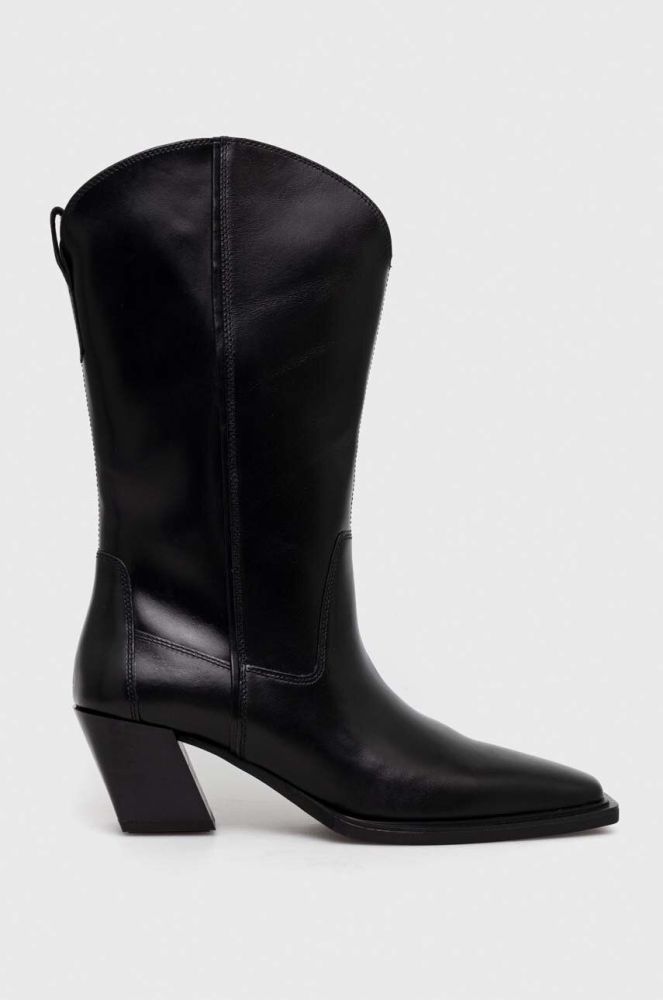 Шкіряні черевики Vagabond Shoemakers ALINA жіночі колір чорний каблук блок 5421.501.20