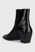 Шкіряні черевики Vagabond Shoemakers ALINA жіночі колір чорний каблук блок 5621.001.20