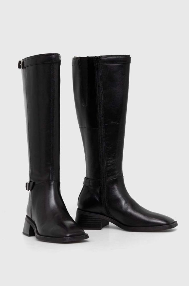 Шкіряні черевики Vagabond Shoemakers BLANCA жіночі колір чорний каблук блок 5617.101.20 фото 2
