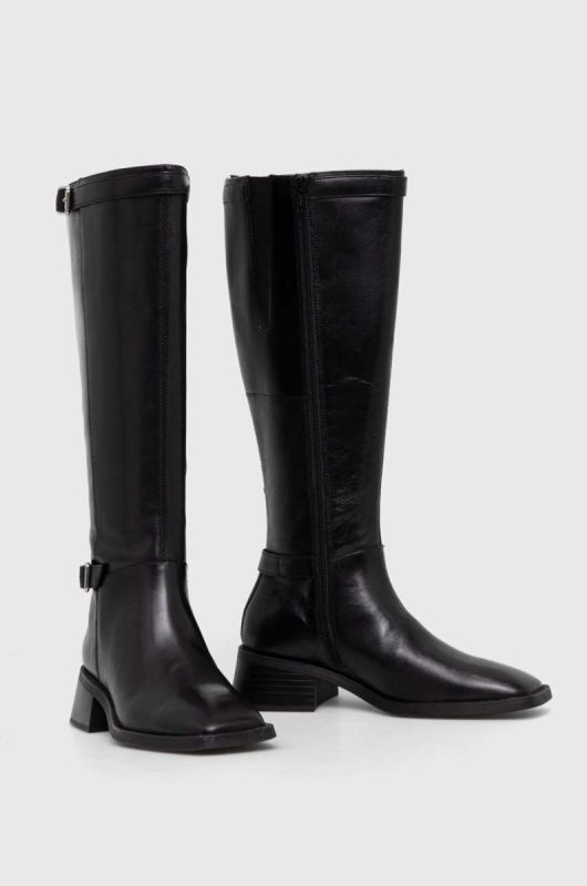 Шкіряні черевики Vagabond Shoemakers BLANCA жіночі колір чорний каблук блок 5617.101.20 фото 2