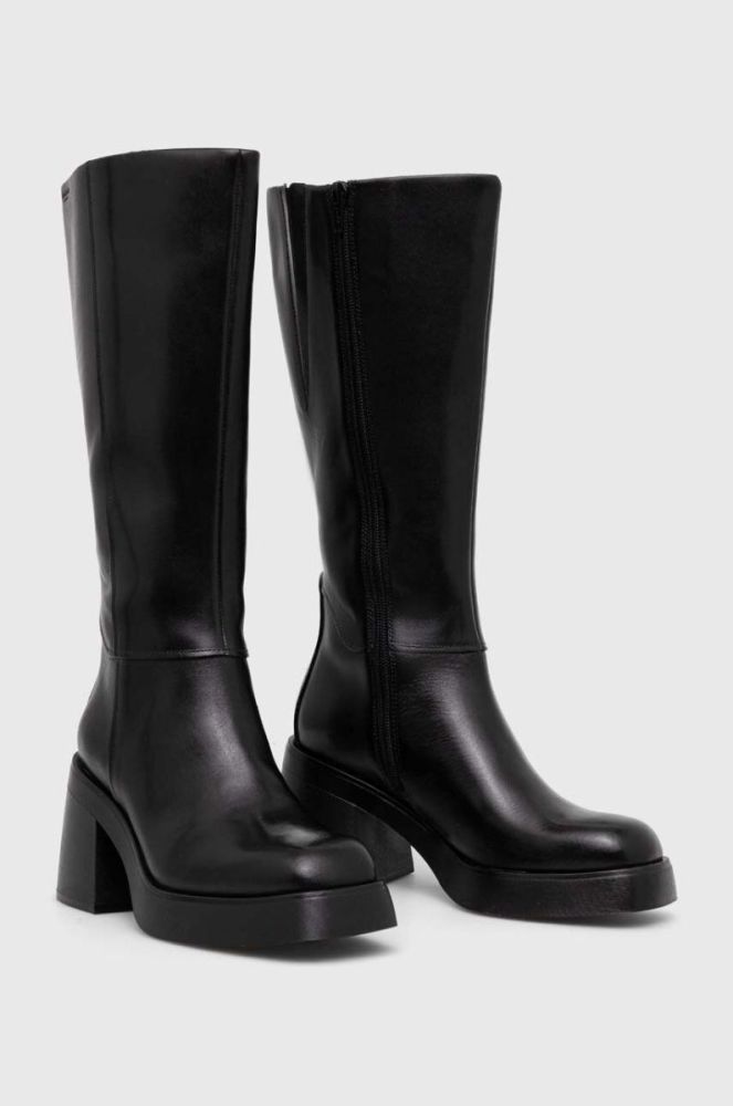 Шкіряні чоботи Vagabond Shoemakers BROOKE жіночі колір чорний каблук блок 5644.101.20 фото 2
