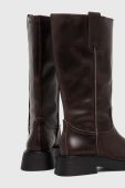 Шкіряні чоботи Vagabond Shoemakers EYRA жіночі колір коричневий на плоскому ходу 5652.009.19