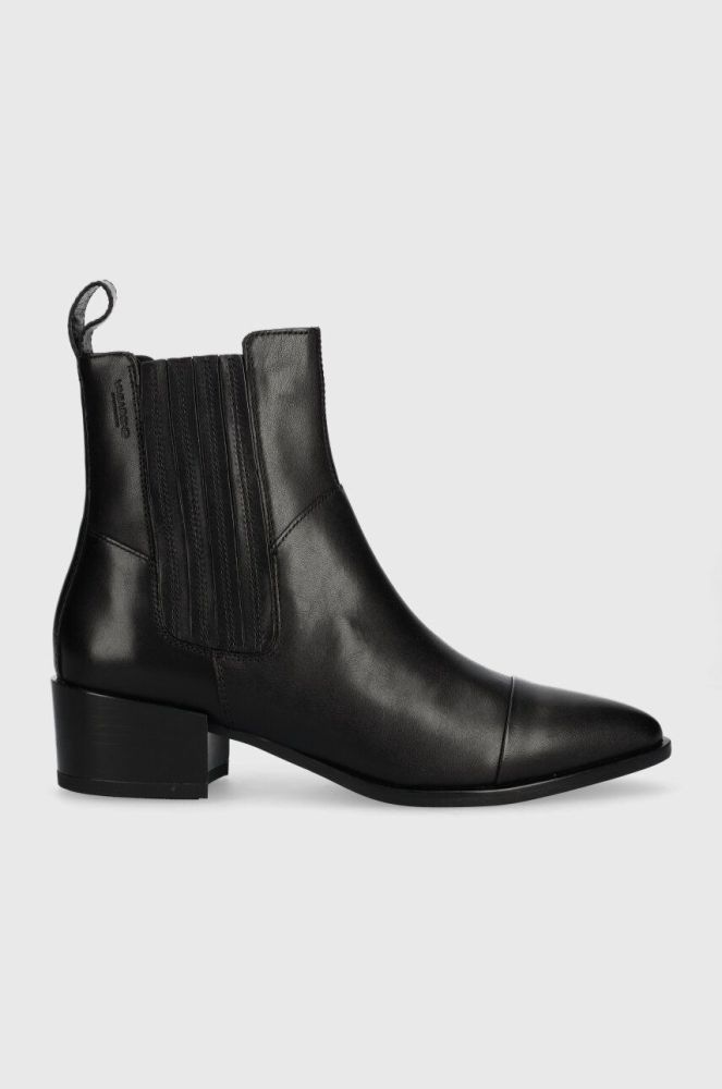 Шкіряні черевики Vagabond Shoemakers MARJA жіночі колір чорний каблук блок 5613.001.20