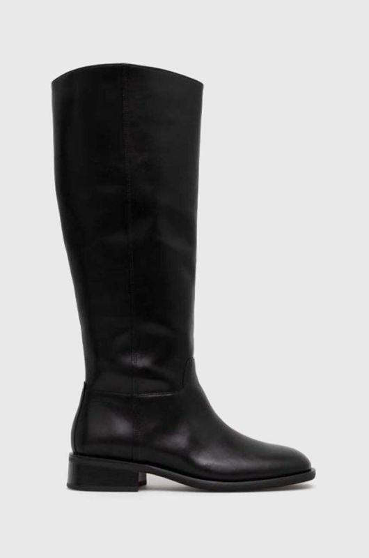 Шкіряні чоботи Vagabond Shoemakers SHEILA жіночі колір чорний на плоскому ходу 5635.001.20