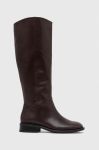 Шкіряні чоботи Vagabond Shoemakers SHEILA жіночі колір коричневий на плоскому ходу 5635.001.35