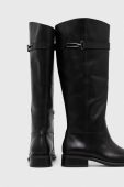 Шкіряні чоботи Vagabond Shoemakers SHEILA жіночі колір чорний на плоскому ходу 5635.101.20