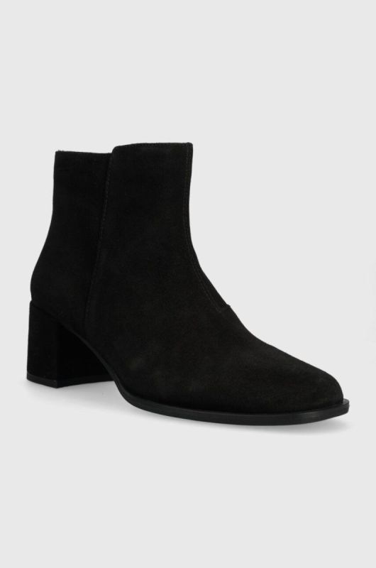 Замшеві черевики Vagabond Shoemakers STINA жіночі колір чорний каблук блок 5609.040.20 фото 2