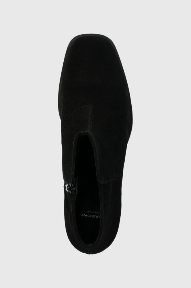 Замшеві черевики Vagabond Shoemakers STINA жіночі колір чорний каблук блок 5609.040.20 фото 4