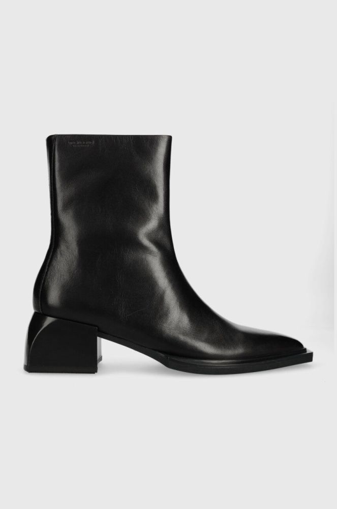 Шкіряні черевики Vagabond Shoemakers VIVIAN жіночі колір чорний на плоскому ходу 5453.001.20