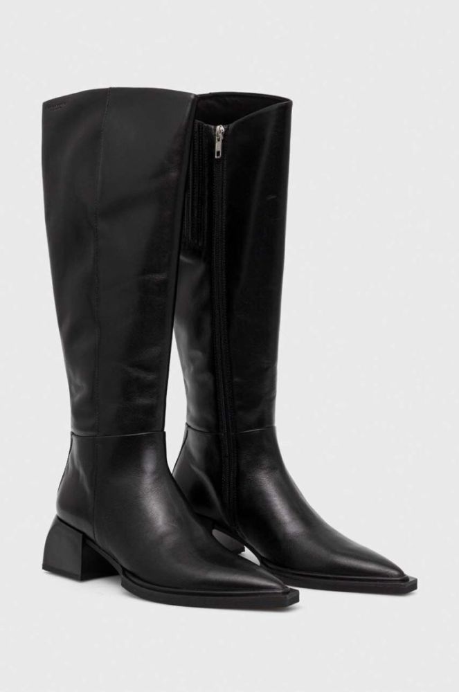 Шкіряні чоботи Vagabond Shoemakers VIVIAN жіночі колір чорний каблук блок 5453.101.20 фото 2