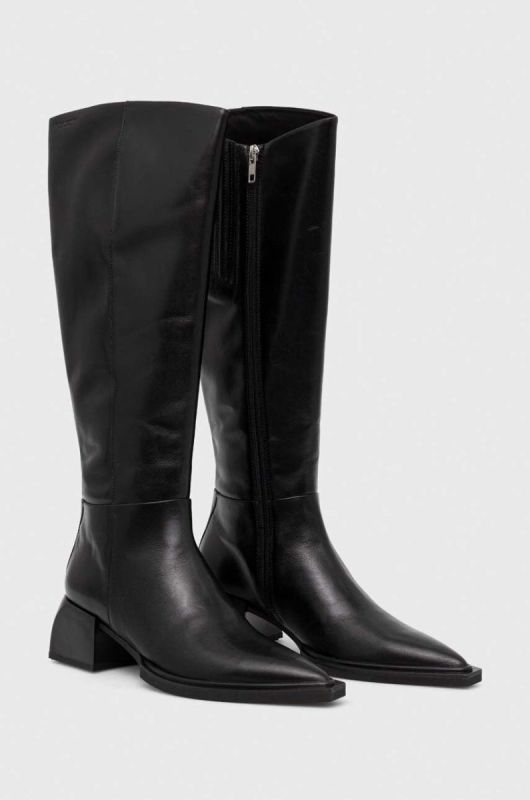 Шкіряні чоботи Vagabond Shoemakers VIVIAN жіночі колір чорний каблук блок 5453.101.20 фото 2
