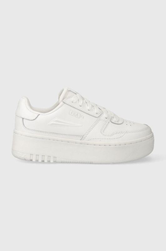 Шкіряні кросівки Fila FXVENTUNO PLATFORM колір білий