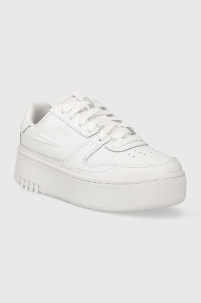 Шкіряні кросівки Fila FXVENTUNO PLATFORM колір білий фото 2