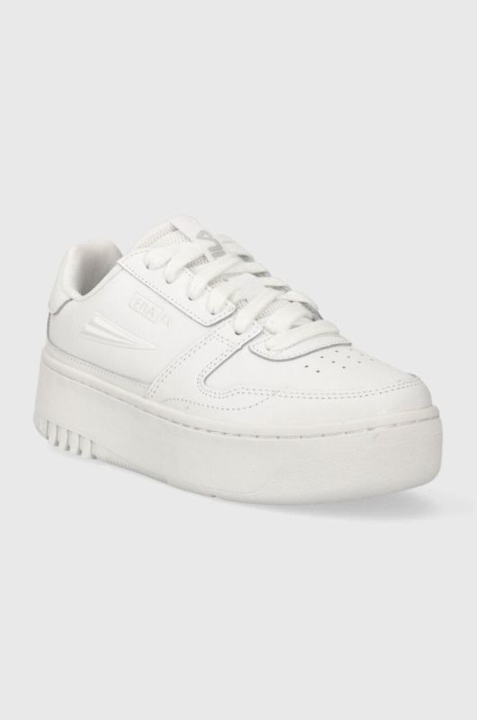 Шкіряні кросівки Fila FXVENTUNO PLATFORM колір білий фото 2
