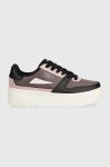 Шкіряні кросівки Fila FXVENTUNO PLATFORM колір фіолетовий Шкіряні кросівки Fila FXVENTUNO PLATFORM колір фіолетовий