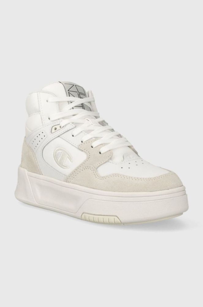 Шкіряні кросівки Champion Z80 HI PLATFORM SL Mid колір білий фото 2