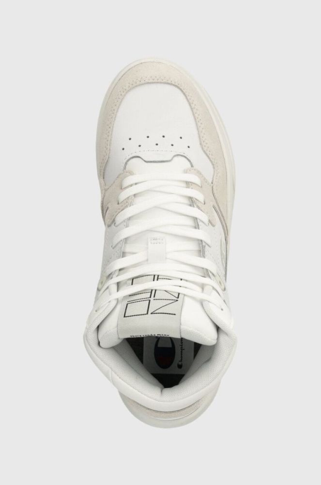 Шкіряні кросівки Champion Z80 HI PLATFORM SL Mid колір білий фото 4