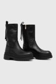 Шкіряні черевики Red Valentino жіночі колір чорний на платформі 3Q2S0G11DMH