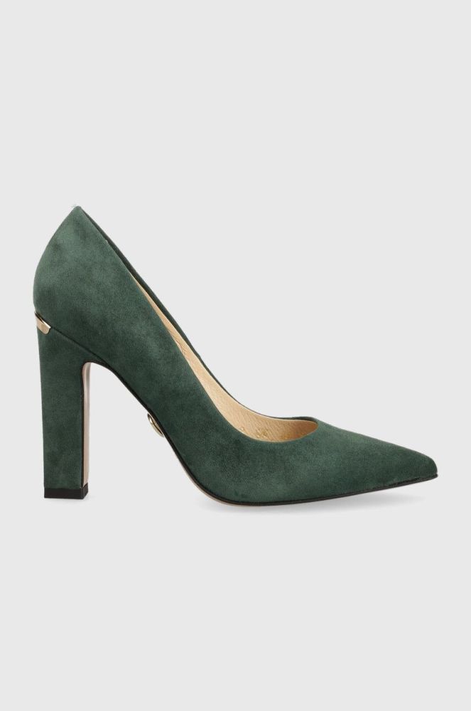 Замшеві туфлі Baldowski колір зелений D03793-1459-002