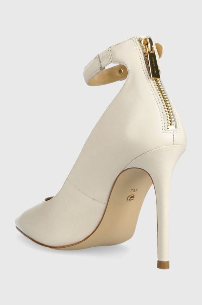 Шкіряні туфлі MICHAEL Michael Kors Hamilton колір бежевий 40F3HAHP1L фото 3