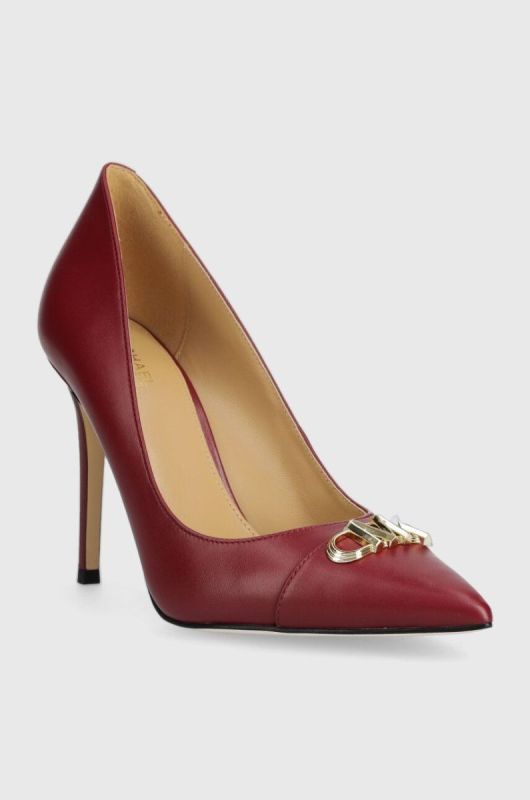 Шкіряні туфлі MICHAEL Michael Kors Parker колір бордовий 40F3PKHP1L фото 2