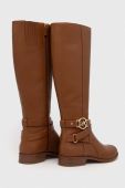 Шкіряні чоботи MICHAEL Michael Kors Rory жіночі колір коричневий на плоскому ходу 40F3ROFB6L