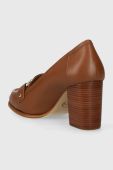 Шкіряні туфлі MICHAEL Michael Kors Rory колір коричневий каблук блок 40F3ROMP1L Шкіряні туфлі MICHAEL Michael Kors Rory колір коричневий каблук блок 40F3ROMP1L