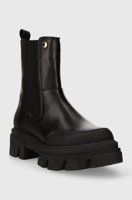 Шкіряні черевики Barbour B.Intl Chicane жіночі колір чорний на платформі LFO0634BK11 фото 2