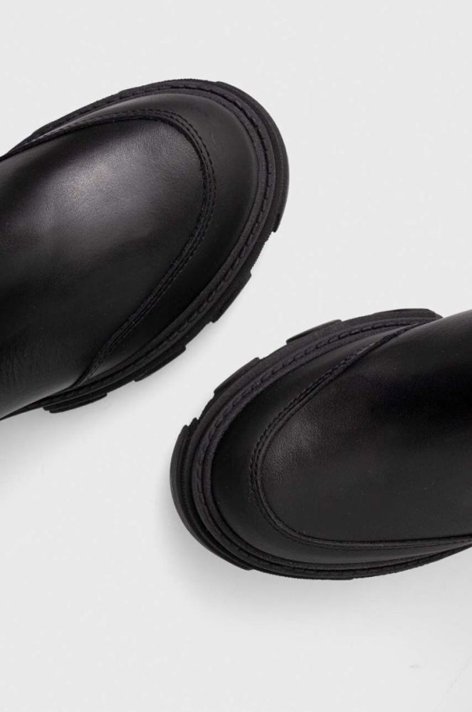 Шкіряні чоботи Barbour B.Intl Parson жіночі колір чорний на платформі LFO0636BK11 фото 5