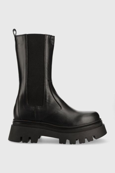 Шкіряні черевики Alohas All Rounder жіночі колір чорний на платформі S00177.253