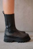 Шкіряні черевики Alohas All Rounder жіночі колір чорний на платформі S00177.253