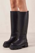 Шкіряні чоботи Alohas Katiuska жіночі колір чорний на платформі S00053.253