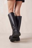 Шкіряні чоботи Alohas Katiuska жіночі колір чорний на платформі S00053.253