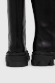 Шкіряні чоботи Alohas Katiuska жіночі колір чорний на платформі S00053.253