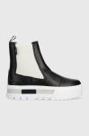 Шкіряні черевики Puma Mayze Chelsea Winter Wns жіночі колір чорний на платформі злегка утеплена Шкіряні черевики Puma Mayze Chelsea Winter Wns жіночі колір чорний на платформі злегка утеплена